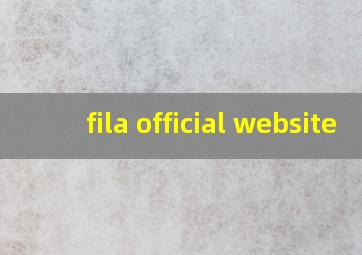 fila official website